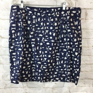 Boden Blue White Skirt Size 16 XL